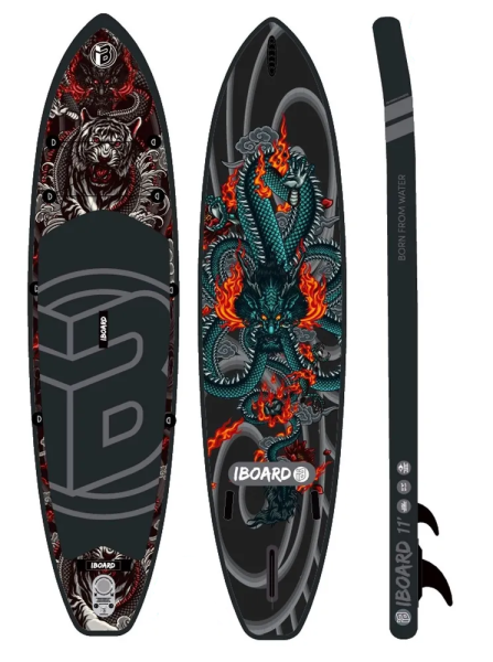 Надувная доска для SUP-бординга IBOARD 11 Fury 2023 24200₽