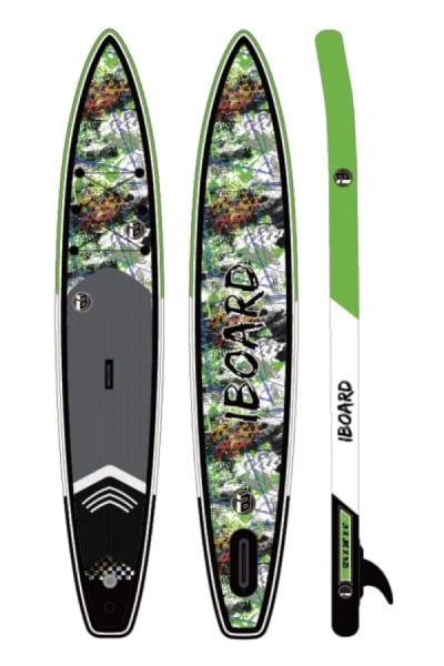 купить Надувная доска для SUP-бординга IBOARD PRO 12.6' Green Flow в Москве - фото 