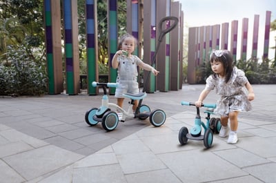 купить Беговел-каталка Globber Learning Bike 3 в 1 White-Pastel Blue в Казани - фото 