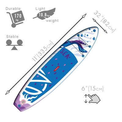 купить Надувная доска для SUP-бординга ZAP SEA WHALE 11 FUSION в Москве - фото 