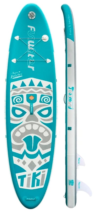 купить Надувная доска для SUP-бординга FUNWATER New Tiki 10.6 в Москве - фото 