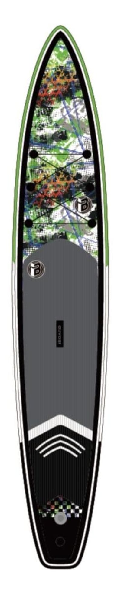 купить Надувная доска для SUP-бординга IBOARD PRO 12.6' Green Flow в Казани - фото 