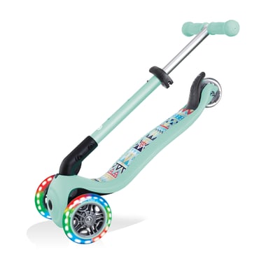 купить Самокат Globber Junior Foldable Fantasy Lights светло-зеленый в Санкт-Петербурге Спб - фото 