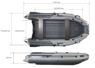 купить Лодка ПВХ SKAT ТРИТОН 370NDFi с интегрированным фальшбортом в Казани - фото 