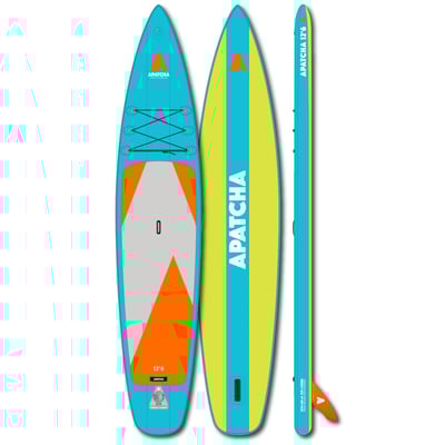 купить Надувная доска для SUP-бординга APATCHA 12'6 Sky-Blue/Lime в Бахчисарае - фото 