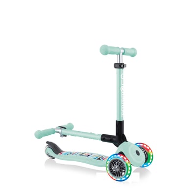 купить Самокат Globber Junior Foldable Fantasy Lights светло-зеленый в Санкт-Петербурге Спб - фото 