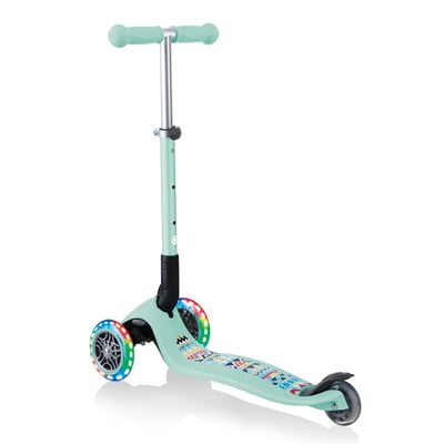купить Самокат Globber Junior Foldable Fantasy Lights светло-зеленый в Санкт-Петербурге Спб - фото 