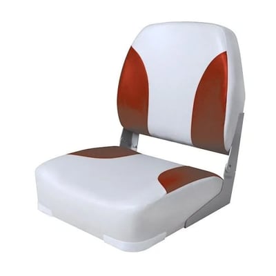 Кресло складной мягкое Classic Low Back Seat (серый/красный) в Ульяновске