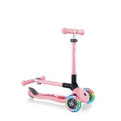 купить Самокат Globber Junior Foldable Fantasy Lights светло-розовый в Санкт-Петербурге Спб - фото 