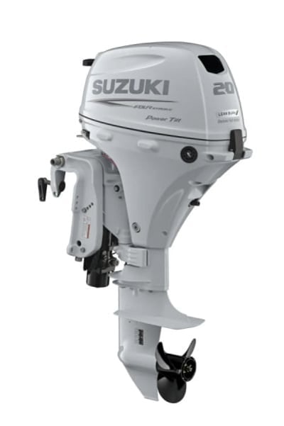 4х-тактный лодочный мотор SUZUKI DF20ATS. белый в Чите