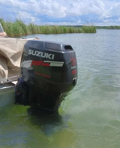 купить 4х-тактный лодочный мотор SUZUKI DF70ATL Б/У в Челябинске - фото 