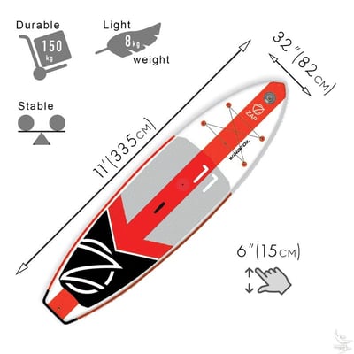 купить Надувная доска для sup-бординга ZAP FUSION 11 WINDFOIL в Москве - фото 