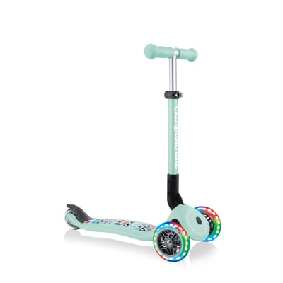 купить Самокат Globber Junior Foldable Fantasy Lights светло-зеленый в Санкт-Петербурге Спб - фото 