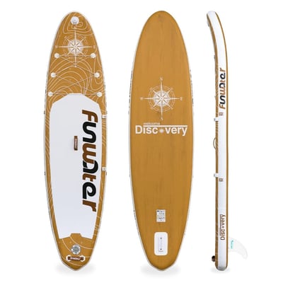 купить Надувная доска для SUP-бординга FUNWATER DISCOVERY 11′ BROWN в Вологде - фото 