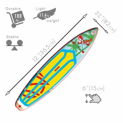 купить Надувная доска для SUP-бординга ZAP SURF 12 FUSION в Волгодонске - фото 