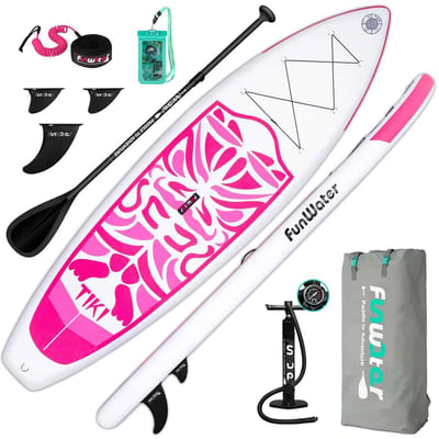 купить Надувная доска для SUP-бординга FUNWATER New Tiki Pink 11 в Волгодонске - фото 