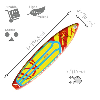 купить Надувная доска для SUP-бординга ZAP Airplane 12 Fusion в Волгодонске - фото 