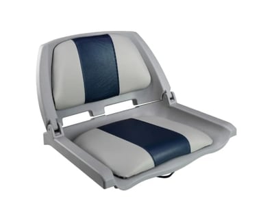 Кресло складное мягкое TRAVELER (серый/синий) в Чите