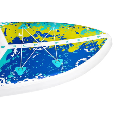 купить Надувная доска для SUP-бординга ALPHA SUPBOARD OASIS 10 COMPACT BLUE/YELLOW в Москве - фото 