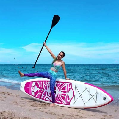 купить Надувная доска для SUP-бординга FUNWATER New Tiki Pink 11 в Волгодонске - фото 