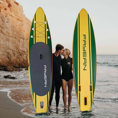 купить Надувная доска для SUP-бординга FAYEAN Simple Green 11'5'' в Москве - фото 