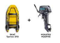 купить Лодка ПВХ SKAT Тритон 370 + 2х-тактный лодочный мотор MIKATSU M20FHS в Хасавюрте - фото 