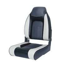 купить Кресло складное мягкое Premium Designer High Back Seat (серый/чёрный) в Курске - фото 