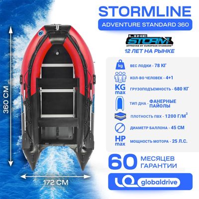 купить Лодка ПВХ STORMLINE Adventure Standard 360 в Тамбове - фото 