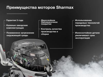 купить 2х-тактный лодочный мотор SHARMAX SM30HS (2024) в Калининграде - фото 