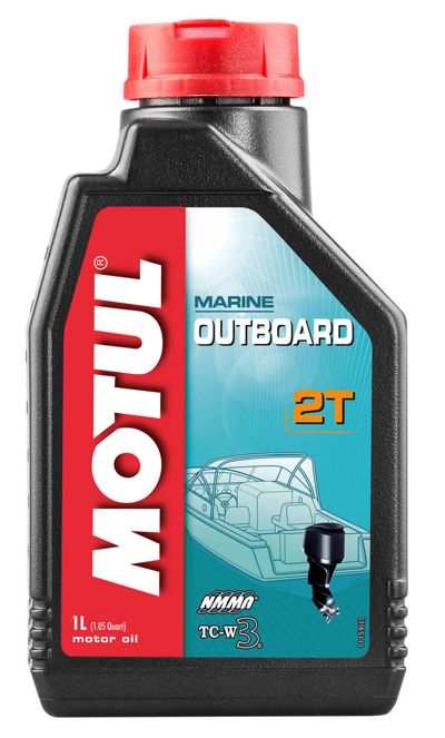 купить Масло моторное Motul Outboard 2T, минеральное (1 л) в Серпухове - фото 