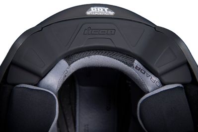 купить Шлем ICON Airflite Peacekeeper Black + золотой визор в Туле - фото 