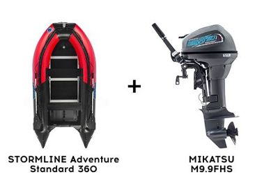 Лодка ПВХ STORMLINE Adventure Standard 360 + 2х-тактный лодочный мотор MIKATSU M9.9FHS в Туле