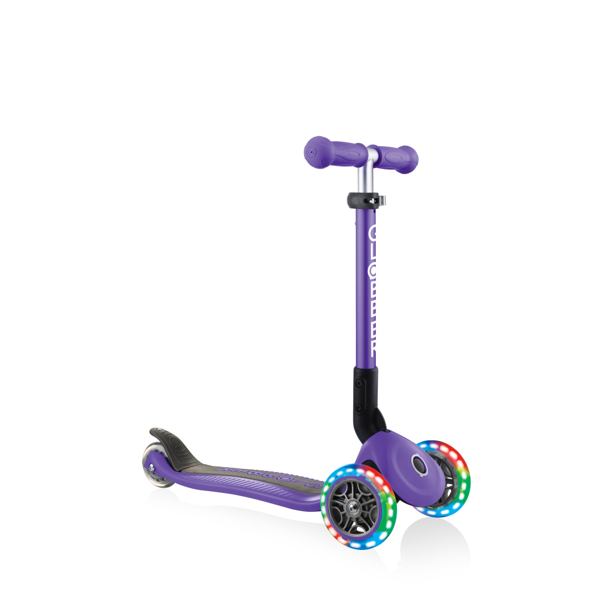 купить Самокат Globber Junior Foldable Lights фиолетовый в Санкт-Петербурге Спб - фото 