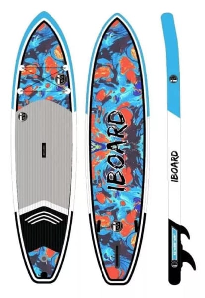 купить Надувная доска для SUP-бординга IBOARD 11' Blue Lava в Махачкале - фото 