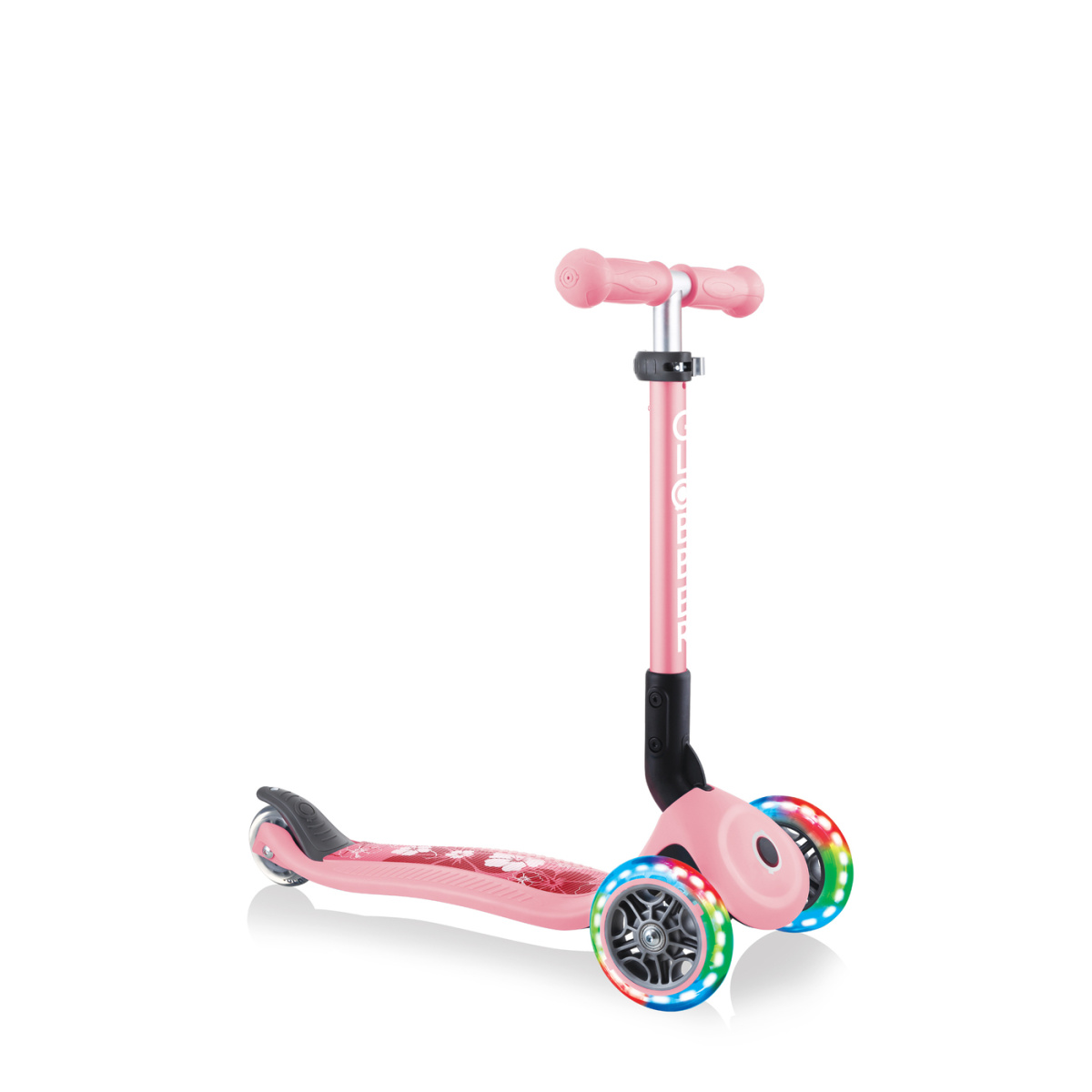купить Самокат Globber Junior Foldable Fantasy Lights светло-розовый в Санкт-Петербурге Спб - фото 