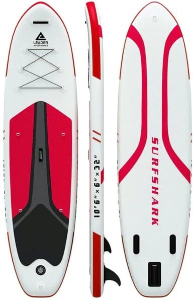 купить Надувная доска для SUP-бординга LEADER ACCESSORIES SURFSHARK 10.6 в Москве - фото 