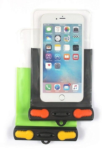 купить Водонепроницаемый чехол для телефона Aquasac Waterproof Phone Case Green в Москве - фото 